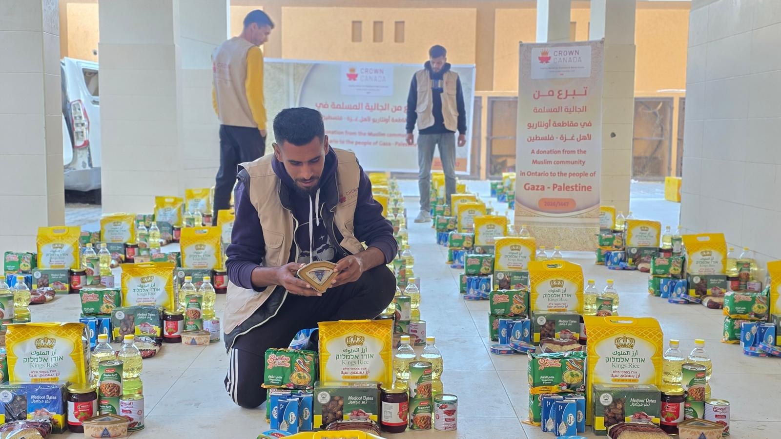 Preparing food parcels