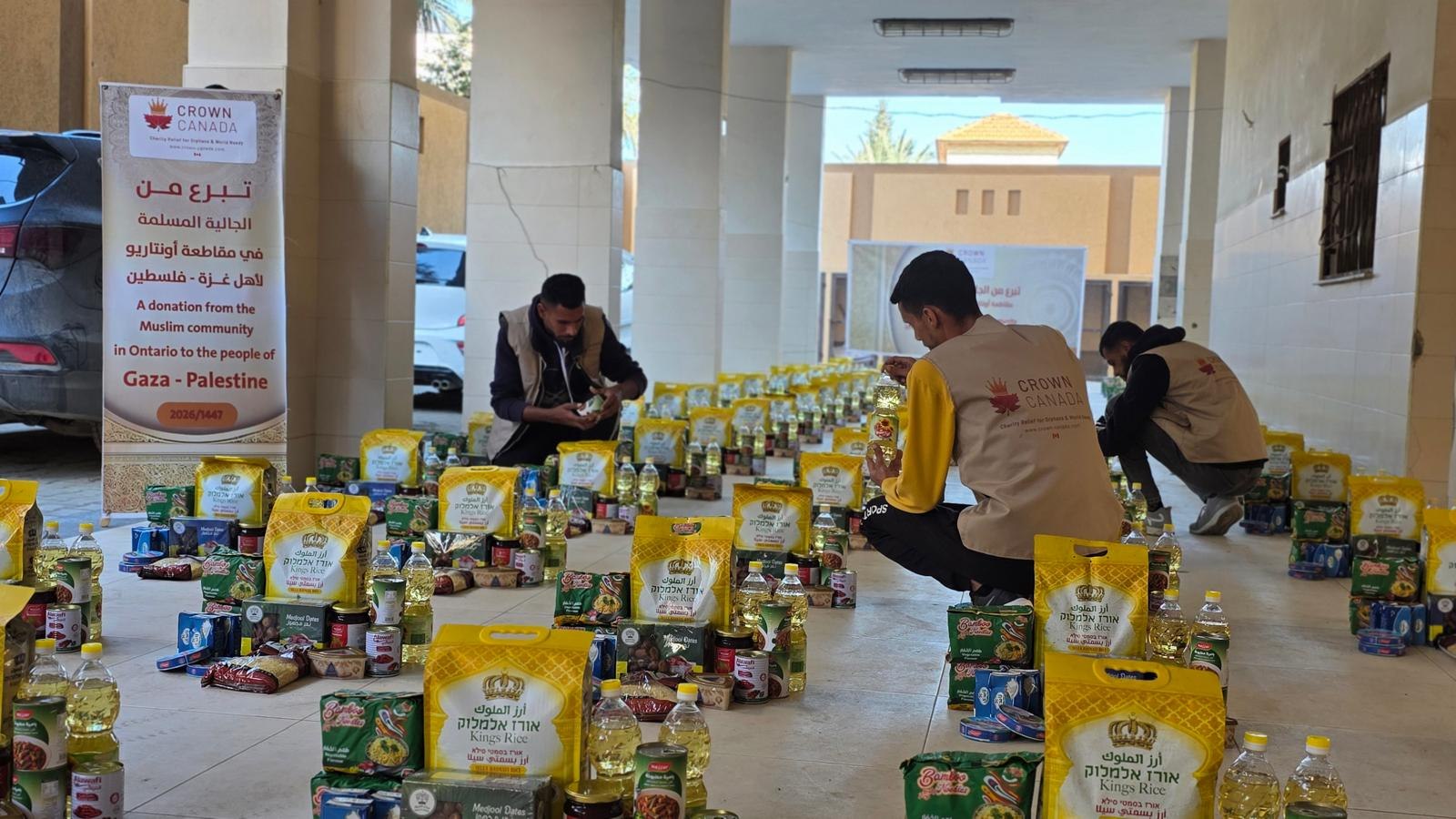 Preparing food parcels